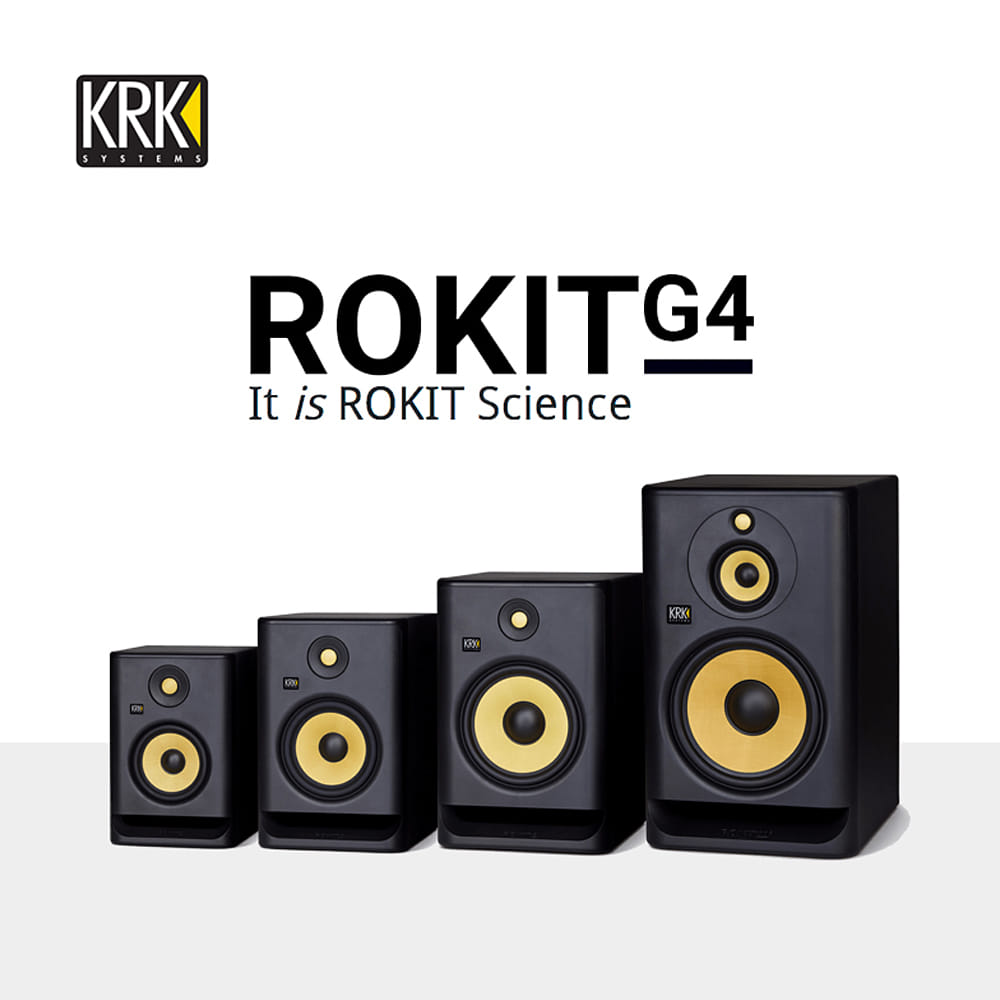 KRK: Rokit G4 니어필드 스튜디오 모니터 스피커 블랙
