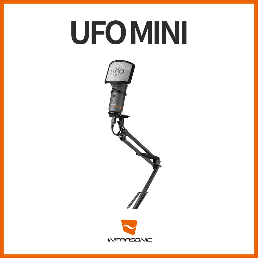 인프라소닉: 올인원 온라인 수업 / 라이브 방송 콘덴서 마이크 UFO Mini 패키지 (마이크+암스탠드)